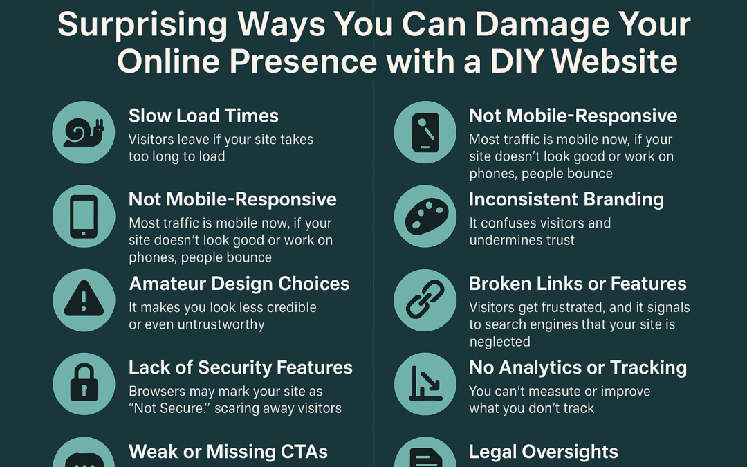 Surprising Ways You Can Damage Your Online Presence with a DIY Website